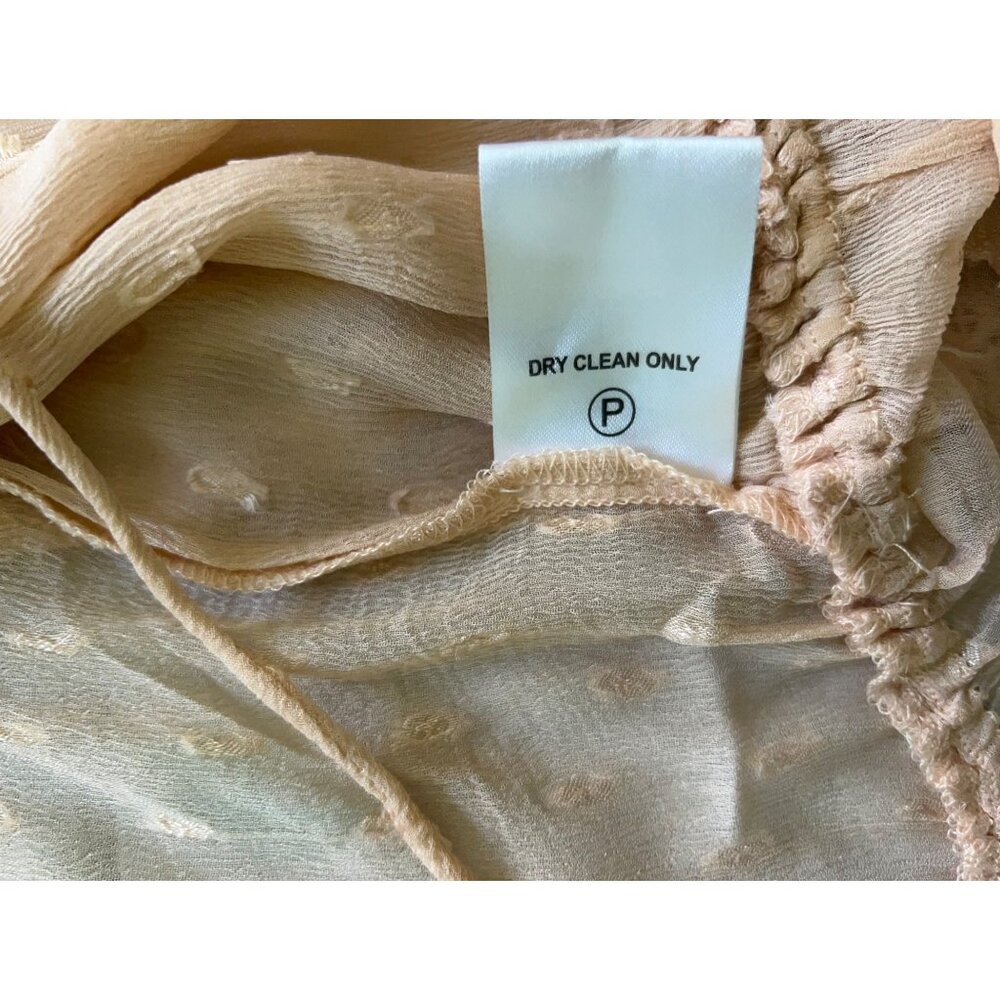 Rahi Cali Sheer Peasant Top Womens 100% VISCOSE Size XS Boho Lace Trim Blouse Ro - Picture 13 of 13